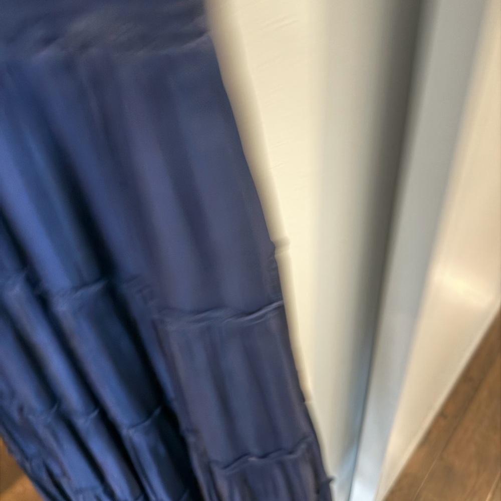 Lulu's Navy Ruffled Smocked Midi Dress - Picture 4 of 7